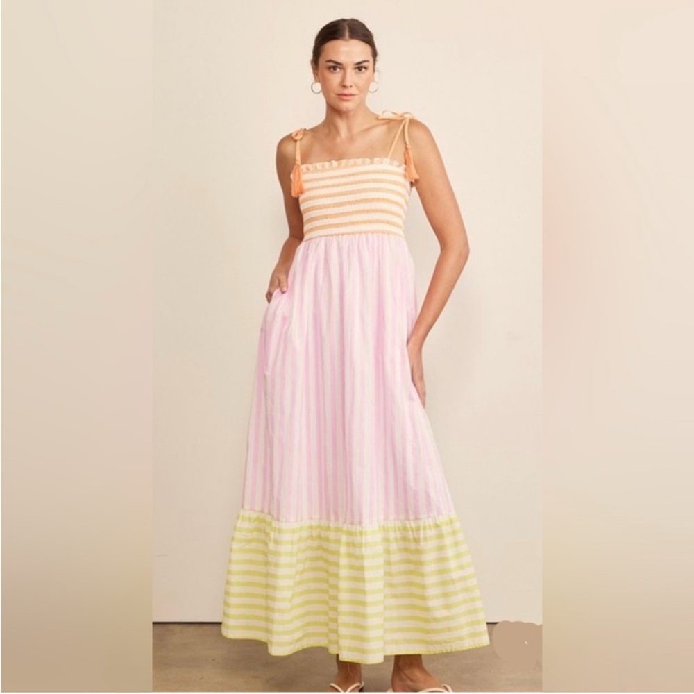 In February Striped Multicolor Maxi Dress